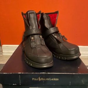Black leather Polo Boots